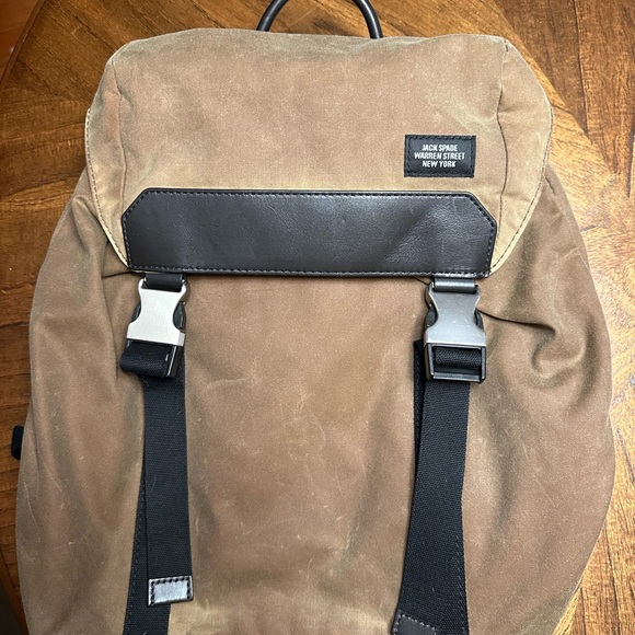Jack Spade Brown Waxwear Backpack